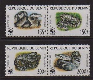 Benin 1999 Sc 1086a-d WWF set MNH