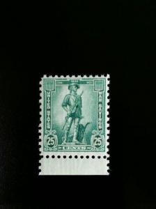 1942 25c War Saving Stamp - Minute Man, Blue Green Scott WS8 Mint F/VF NH