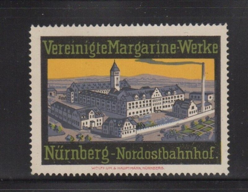 German Advertising Stamp - United Margarine Works, Nürnberg