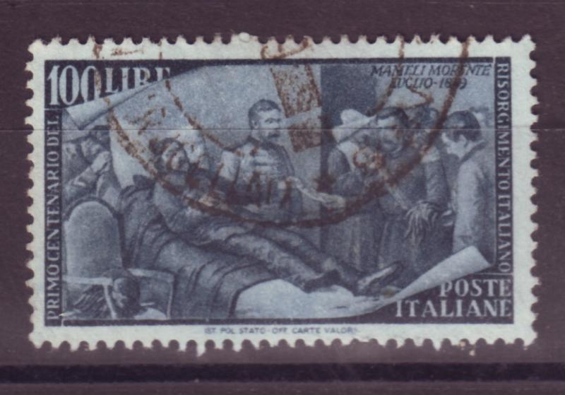 J17141 JLstamps 1948 italy hv of set used #506 mameli $27.50 scv