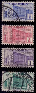 Colombia 1940, Postal Tax, Ministry of Post & Telegraph, sc#RA8-11, used