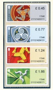 2017 Isle of Man Post and Go Triskelion Set SGFSM1/FSM4 Unmounted Mint