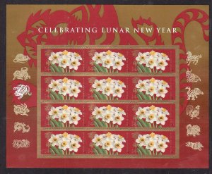 USA-Sc#4435- id12-unused NH sheet-Chinese New Year-Tiger-2010-