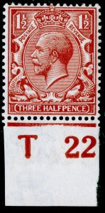 SG364 SPEC N18(14), 1½d bright chestnut, LH MINT. Cat £75. CONTROL T22. 