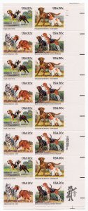 Scott #2101a (2098-2101) Dogs (Retrievers) Plate Block of 16 Stamps - MNH PC#6