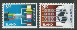 ES-14161 Iceland 1988 Europa/Communications--Attractive Topical (660-61) MNH