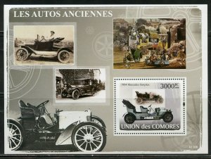 COMOROS CLASSIC CARS 1904 MERCEDES SIMPLEX SOUVENIR SHEET MINT NEVER HINGED