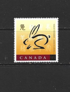 CANADA - 1999 YEAR OF THE RABBIT -  SINGLE STAMP - SCOTT 1768a - MNH