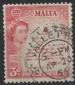 Malta 1956 - 3d - SG272 used