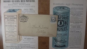 1880s NY Anthony Horsfords Bread Prep Potash Acid Chemical Ad Circulars Cover MS
