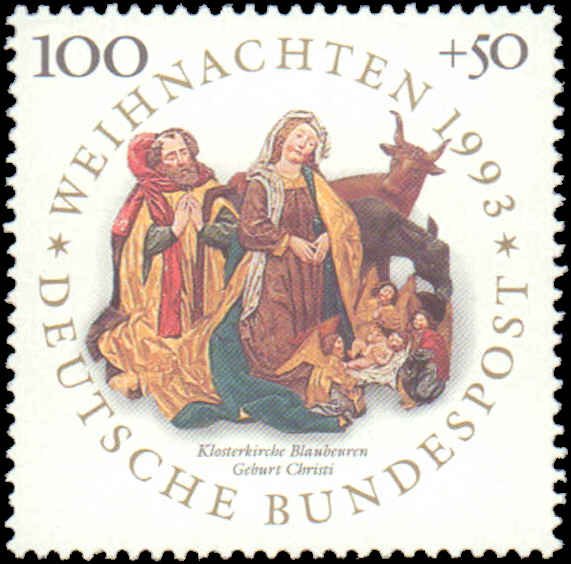 Germany #B756-B757, Complete Set(2), 1993, Christmas, Never Hinged