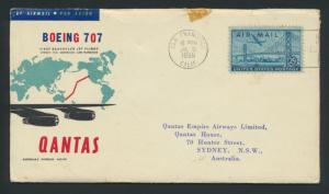 1963 Qantas First Flight Cover - San Francisco  to Sydney AAMC 1407 SPECIAL