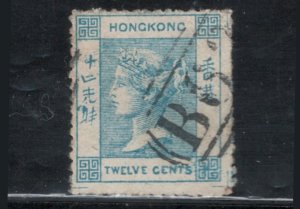 Hong Kong 1862 Queen Victoria 12c Scott # 3 Used