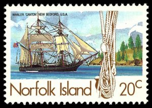 NORFOLK ISLAND Sc 358 VF/MNH - 1985 20c The Ship Canton