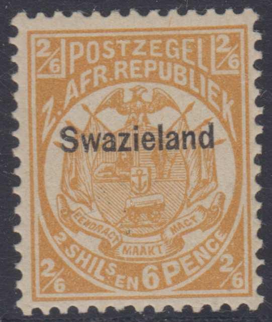 BC SWAZILAND 1889 COAT OF ARMS Sc 6 KEY VALUE MLH VF SCV$325.00