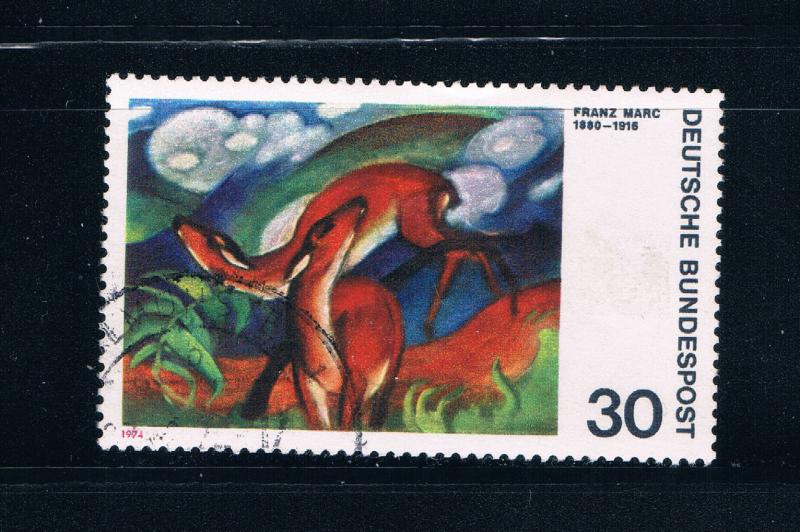 Germany 1135 Used Deer in Red painting (GI0209P29)+