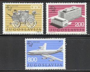 Yugoslavia Scott 1182-84 MNHOG - 1974 Centenary of UPU Issue