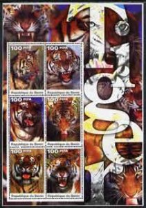 BENIN - 2003 - Tigers - Perf 6v Sheet #4 - MNH - Private Issue