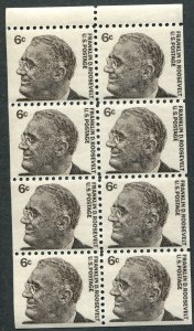 1284b 6c FDR Booklet Pane of 8 with Tab Mint NH OG VF Post Office Fresh