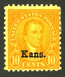 U.S. #668 MINT OG HR