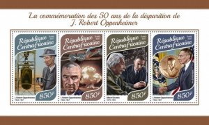 2017 Centrafrique - J. Robert Oppenheimer|  Michel Code: 7530-7533