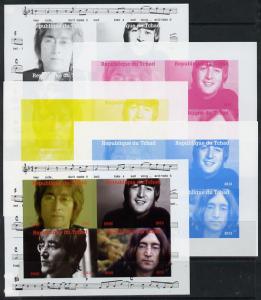 Chad 2013 The Beatles - John Lennon sheetlet containing 4...