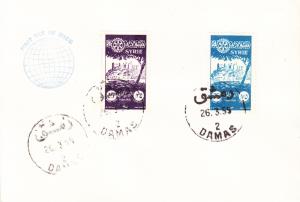 Syria 1955 Airmail Issues for ROTARY International First Day Covers