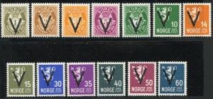 NORWAY SC#207/19  FACIT#266/75   MINT NEVER  HINGED FULL ORIGINAL GUM