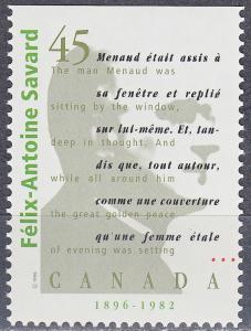 #1625 Canada MNH Canadian Authors 45¢ Felix-Antoine Savard