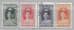 Netherlands Indies 151-54 Queen Wilhelmina part set Used