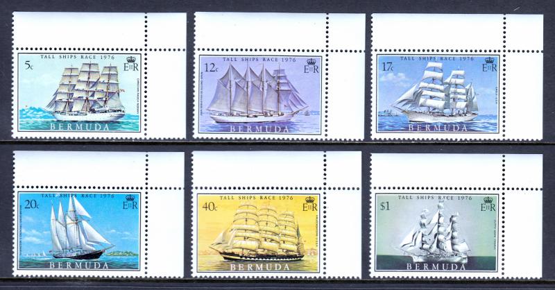 Bermuda - Scott #337-342 - MNH - Corner singles - SCV $10.20