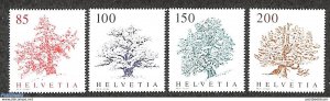 Stamps of Switzerland 2021 MNH** - Trees 4v, Nature - Trees and forests.