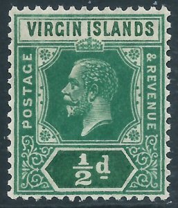 Virgin Islands, Sc #38, 1/2d MH