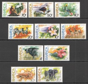 Wb322 Rwanda Flora & Fauna Animals Environment Programm 1Set Mnh