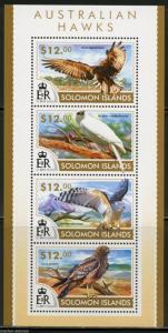 SOLOMON ISLANDS 2015 HAWKS  SHEET   MINT NH