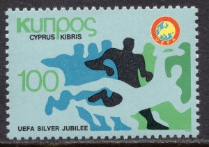 160 - Cyprus 1979 - Football - The 25th Anniversary of UEFA - MNH