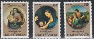 Burkina Faso # 550-552, Christmas - Raphael Paintings, Mint NH, 1/2 Cat.