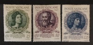 Vatican City 1944 #87-89, Unused/MH, W/Faults-see note, CV $1.75