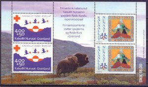 Greenland. 1993. bl4. Red Cross. MNH.