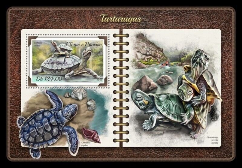 St Thomas - 2018 Turtles on Stamps - Stamp Souvenir Sheet - ST18203b
