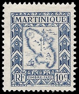 Martinique 1947 #J37 Mint H