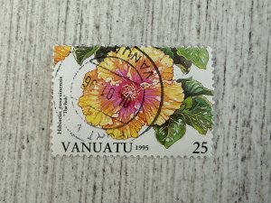 Vanuatu #645 Used, 25v, Hibiscus, 2024 SCV $0.40