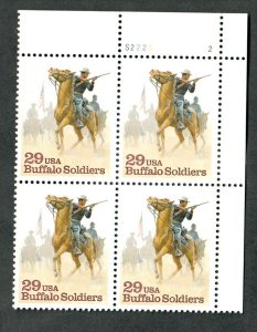 2818 Buffalo Solders MNH Plate Block - UR