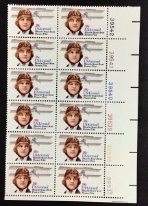 C99  Blanche Stuart Scott, Pilot  MNH  28c  One Plate Block of 12 FV $3.36