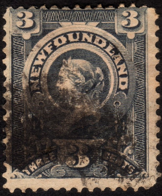 1890, Newfoundland, 3c, Used, Sc 60i
