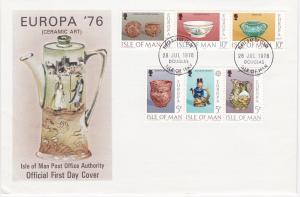 Isle of Man 86-91 Set FDC Europa