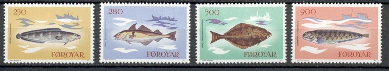 Faroe Islands - 1983 - Mi. 86-89 (Fishes) - MNH - M1109