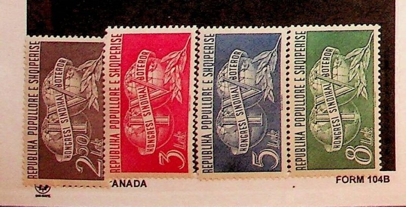 ALBANIA Sc 512-4 LH ISSUE OF 1957 - TRADE UNION - (AF24)