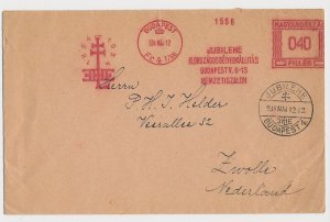 Meter cover Hungary 1934 L.E.H.E. - Stamp Exhibition - Cross