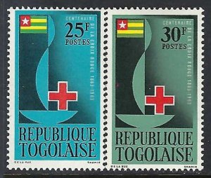 Togo 452-53 MOG RED CROSS Z8777